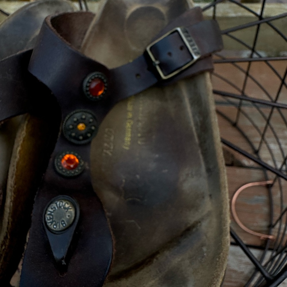 Jeweled Birkenstock thongs